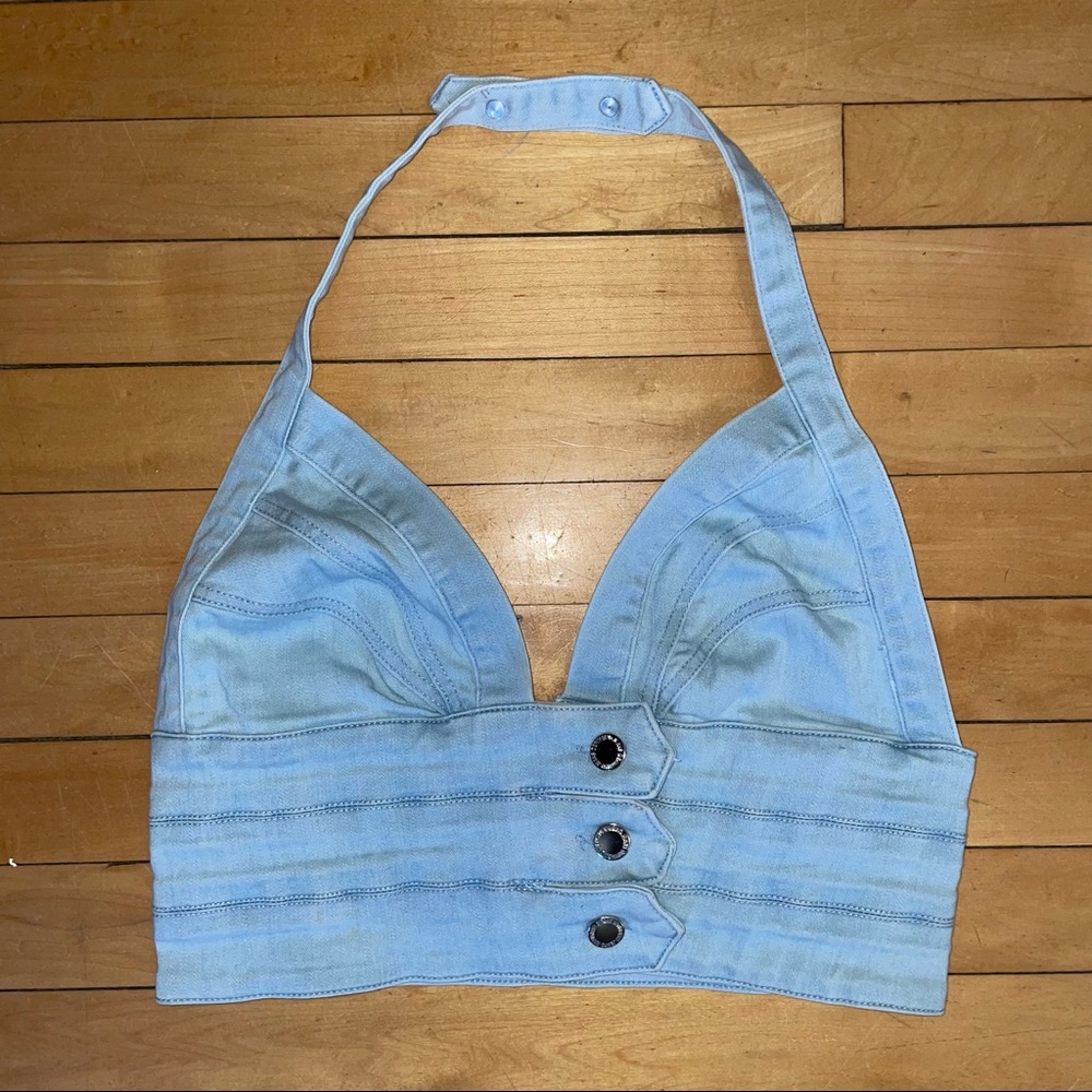Denim Halter Top
